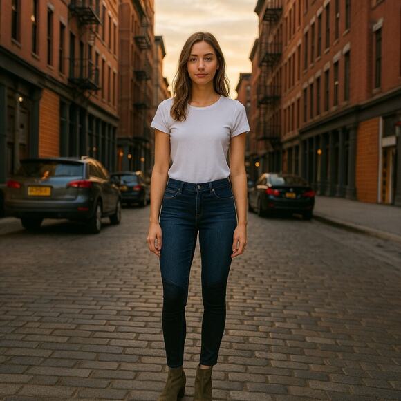 Rich & Skinny NWT Sleek ColorBlock Night Rider True Blue Skinny Jeans Size 28x30 - Picture 1 of 9